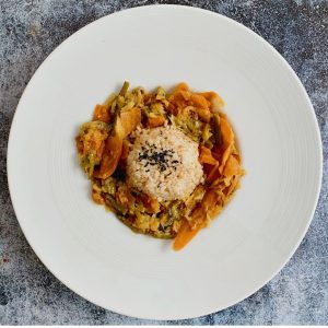 NITUKE e ARROZ integral bio con verduras al vapor