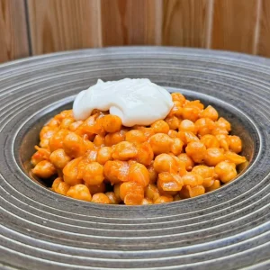 Garbanzos ENCEBOLLADOS con ajo y aceite de agave