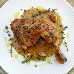 Picanton asado al tomillo